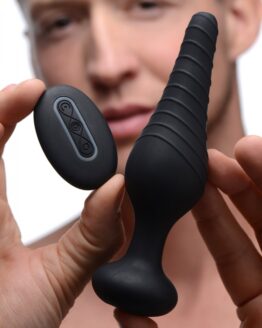 Silicone Vibrating Anal Plug With Remote Control1