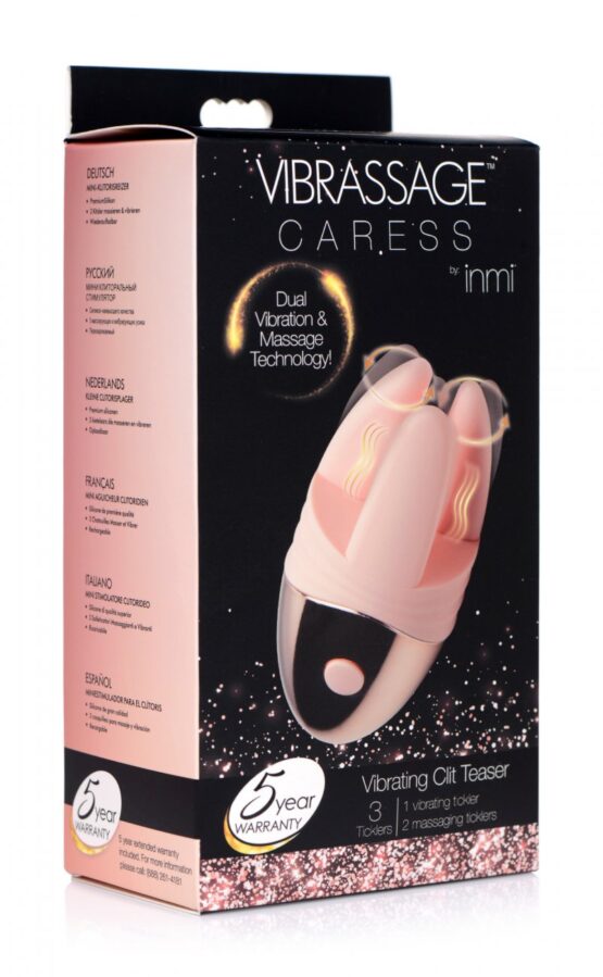 Vibrassage Caress Dual Vibrating Silicone Clit Teaser - Image 5