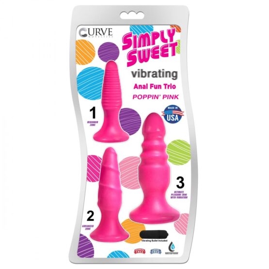 Vibrating Anal Fun Trio - Pink - Image 4