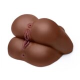 Vibrating Double Ass and Pussy Masturbator - Brown - Image 2
