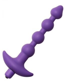 Violet Vibrating Silicone Anal Beads