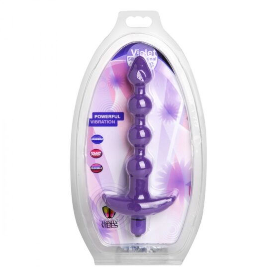 Violet Vibrating Silicone Anal Beads - Image 2