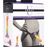 Proud Rainbow Silicone Dildo with Harness - Image 6