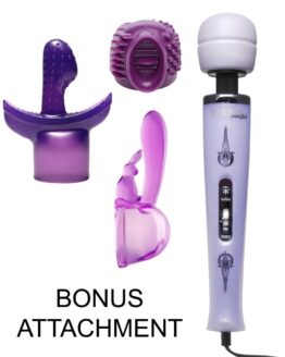 Turbo Purple Pleasure Wand Kit with Free Attachment